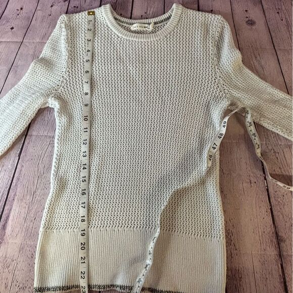 Rag & Bone White Crew Neck Open Knit Minimalist Coastal Academia Sweater Size XS - Picture 9 of 9